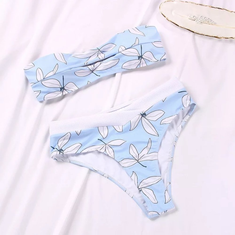 Two-Piece bandeau top Brazilian Bikini Swimsuit